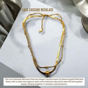 Luxe Cascade Gold Necklace
